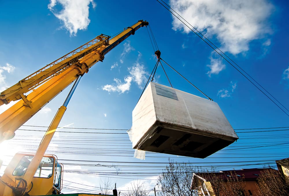 Moving furniture crane